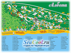 Карта курортного комплекса Албена